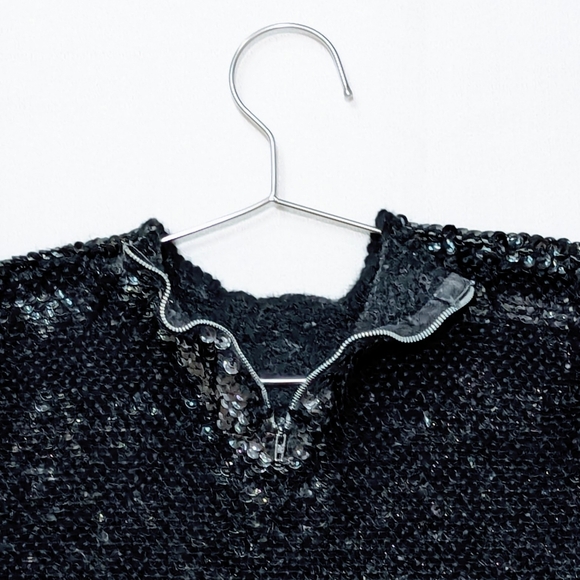 SOLD - Vintage Sequin Crop Top - Picture 5 of 5